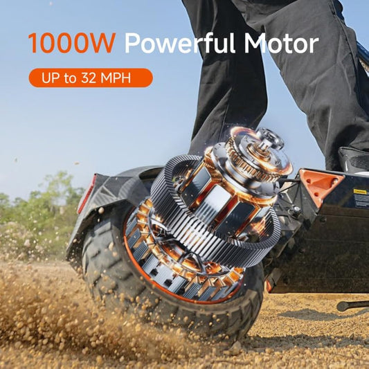 ET8 Electric Scooter, Powerful 1000W Motor & 32 MPH Max Speed, Electric Scooter Adults with 10" Off-Road Tires, 50 Miles Long Range, 4-Speed Modes & Cruise Control, Color Display(48V 20Ah)